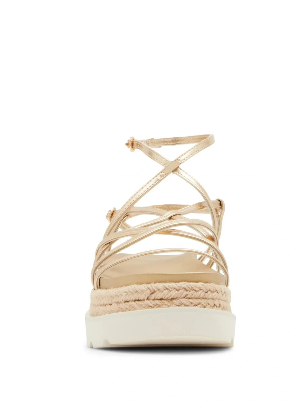 Women's Madden Girl May Metallic Gold Strappy Platform Sandal 59.00 ✨FINAL SALE